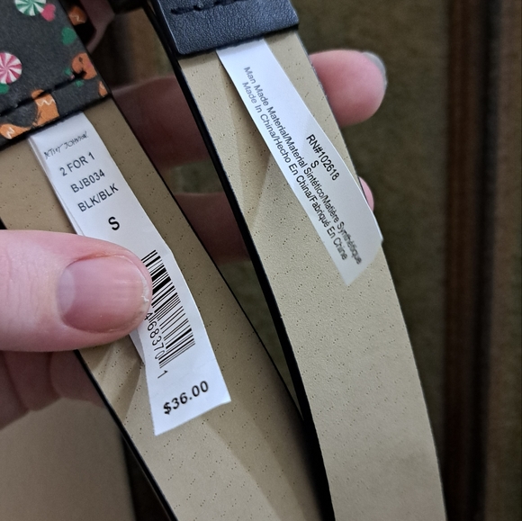 NWT • Betsey Johnson • 2pc Gingerbread Xmas Belts Vegan Faux Leather Holiday main image 10